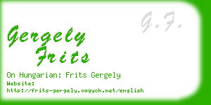 gergely frits business card